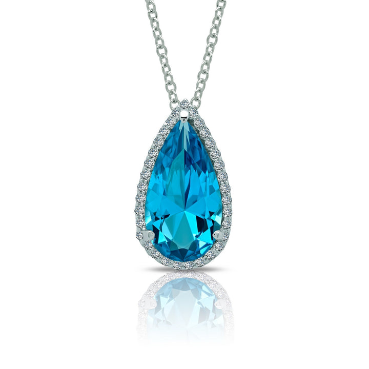 Magical Pear-Shaped Halo Necklace
