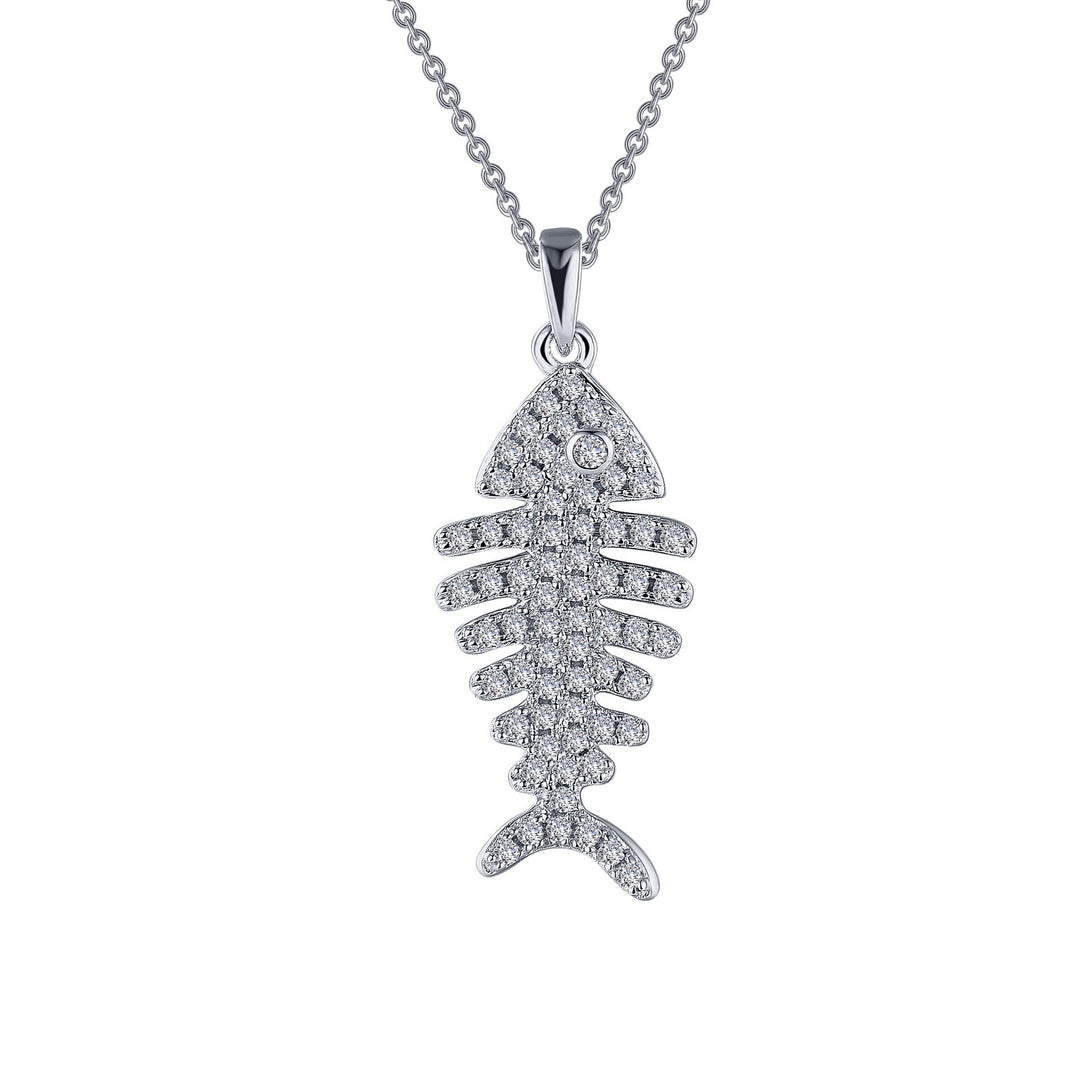 0.92 CTW Fishbone Necklace