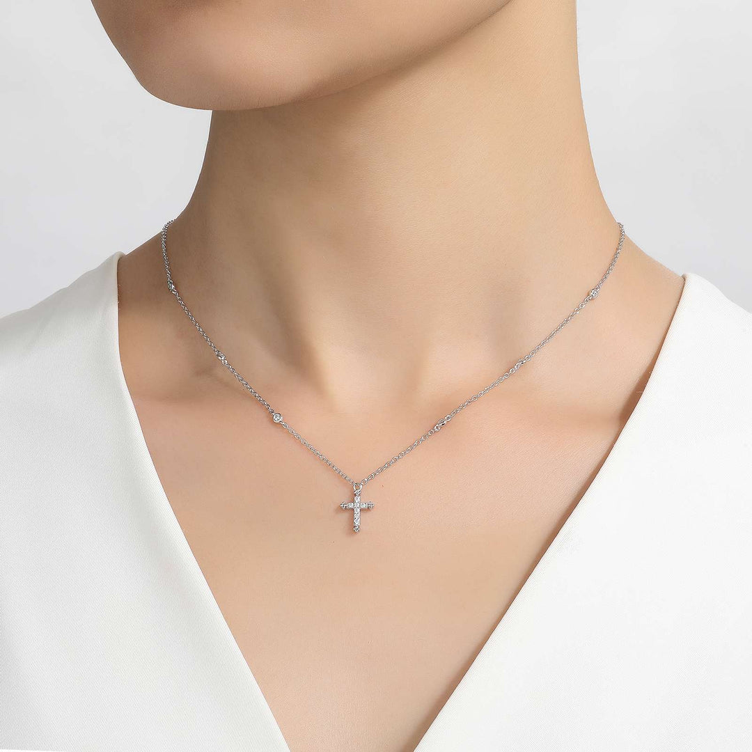 0.41 CTW Cross Necklace