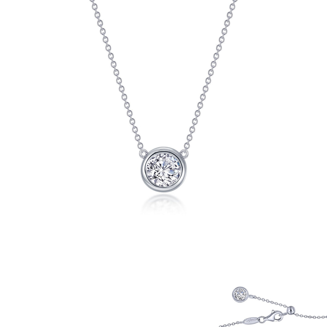0.45 CTW Bezel-Set Solitaire Necklace