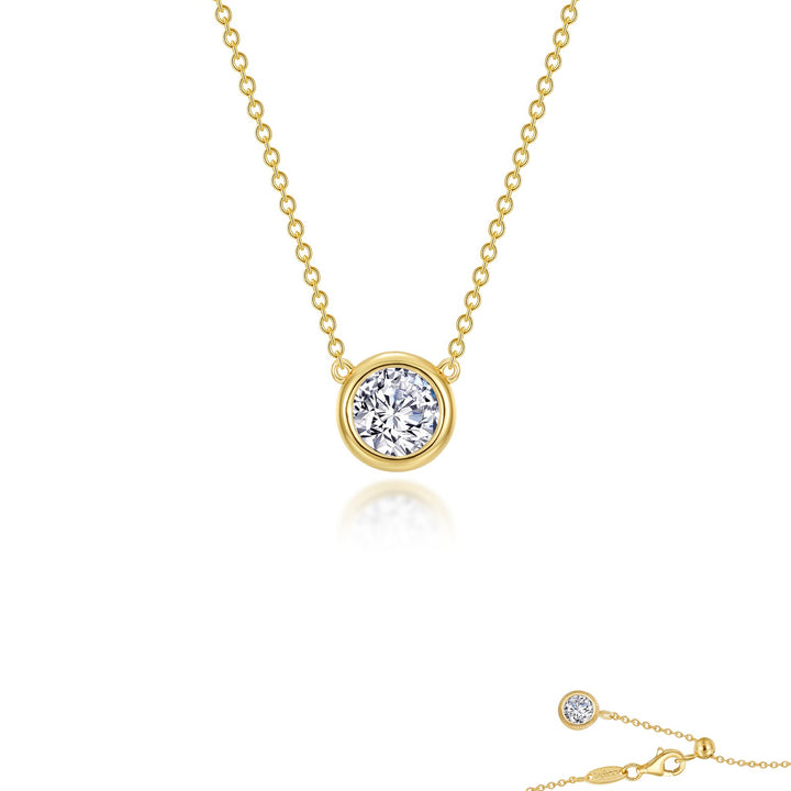 0.5 CTW Bezel-Set Solitaire Necklace