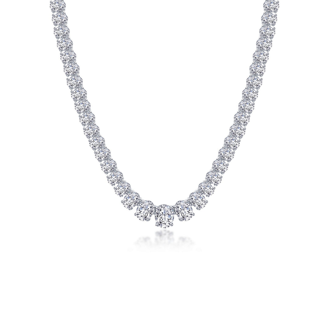 59 CTW Graduated Tennis Necklace