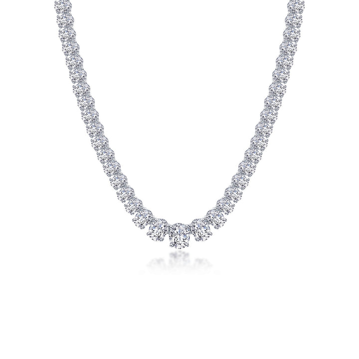59 CTW Graduated Tennis Necklace