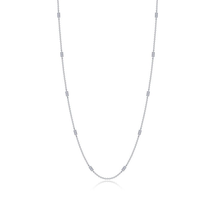 0.72 CTW Adjustable Station Necklace