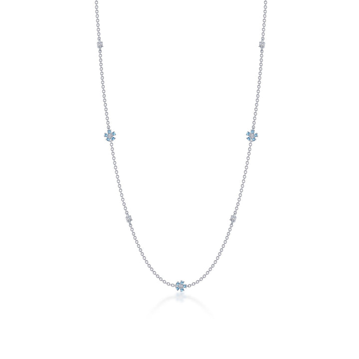 0.81 CTW Mini Flower Station Necklace