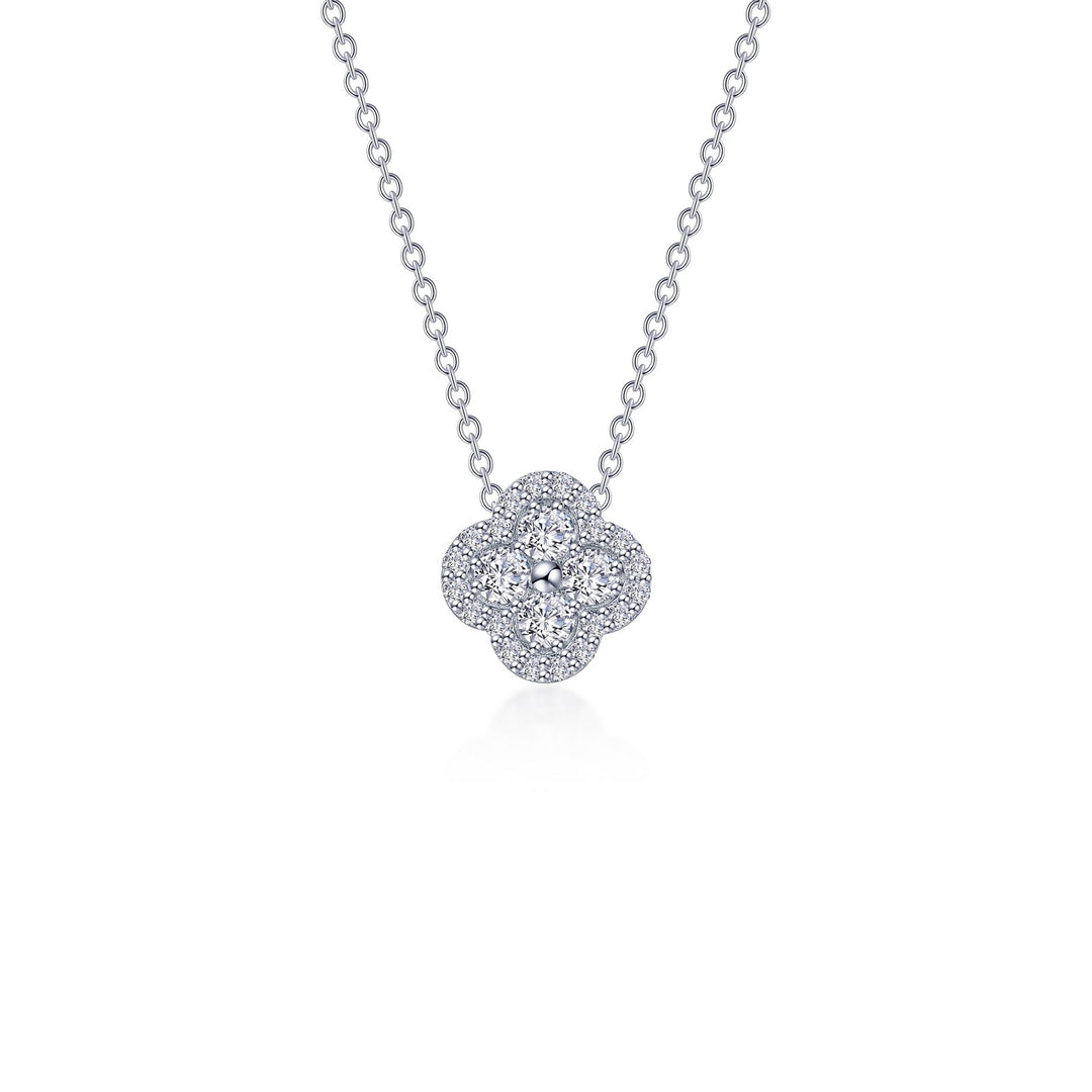 0.65 CTW Halo Necklace