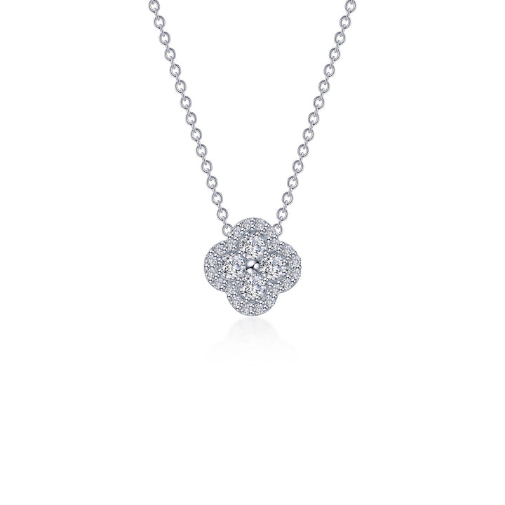 0.65 CTW Halo Necklace