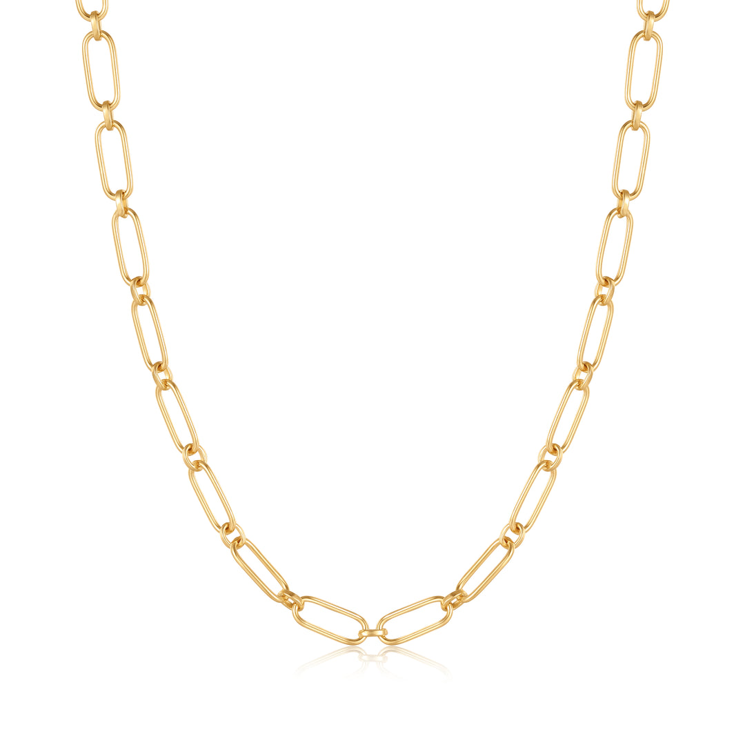 Gold Cable Connect Chunky Chain Necklace