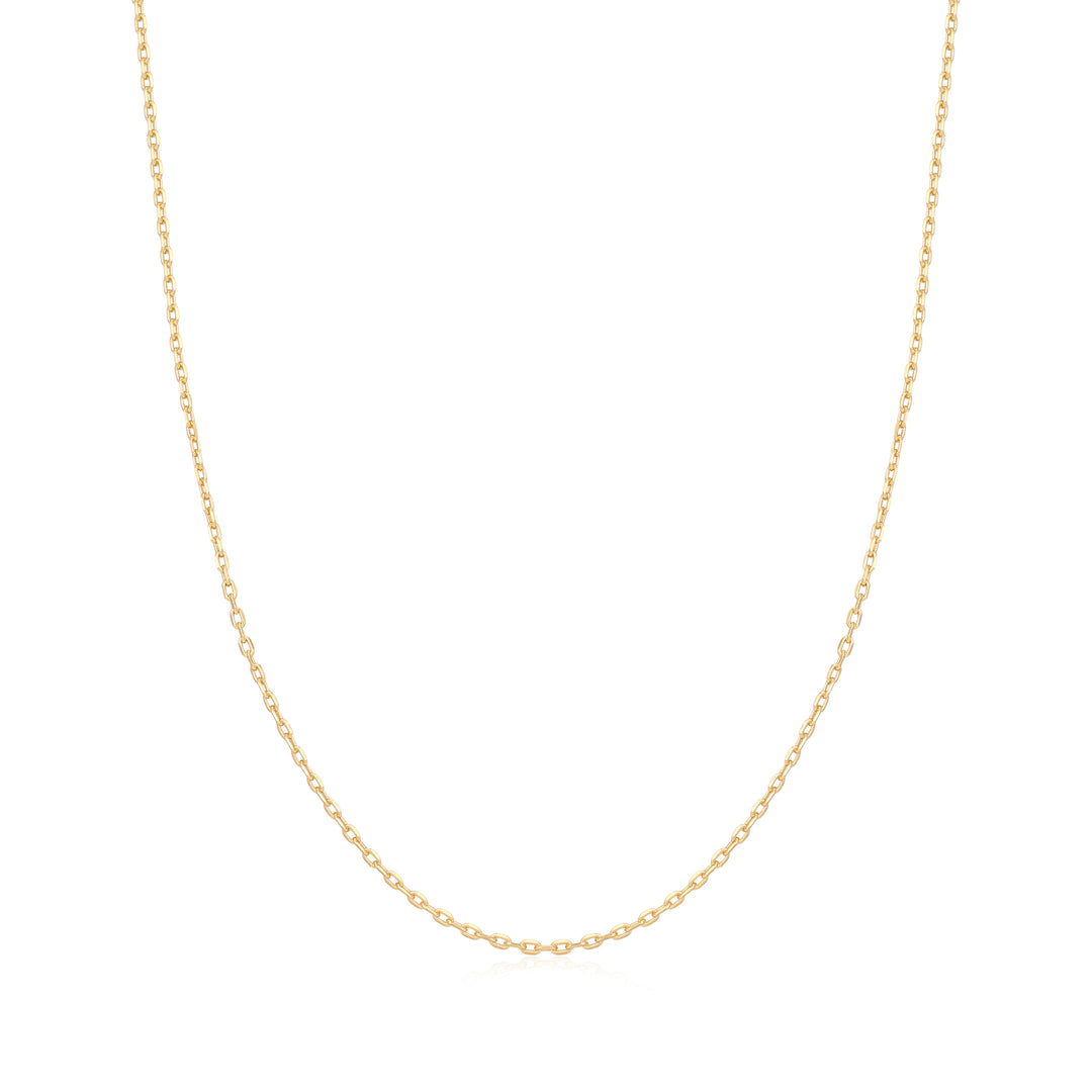 Gold Mini Link Charm Chain Necklace