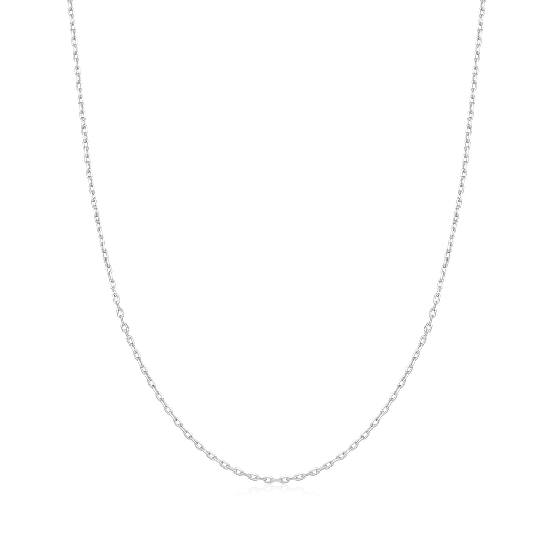 Silver Mini Link Charm Chain Necklace