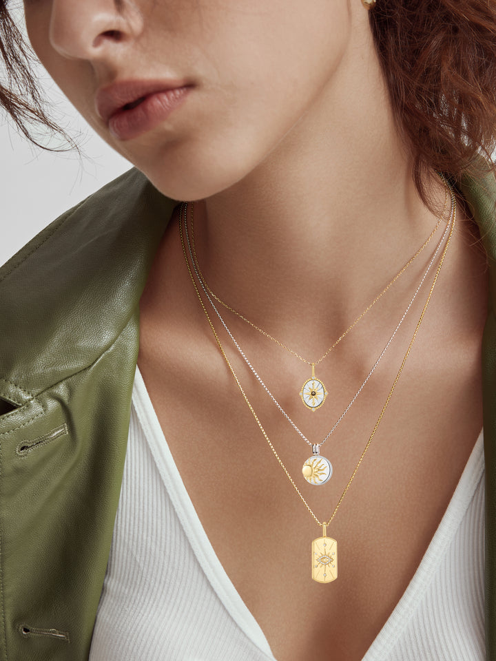 Gold Evil Eye Tag Charm