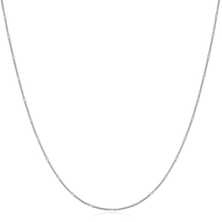 Silver Spheres Chain Necklace