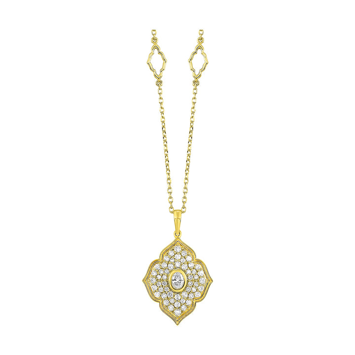 14Kt Yellow Gold Diamond 1/2Ctw Necklace