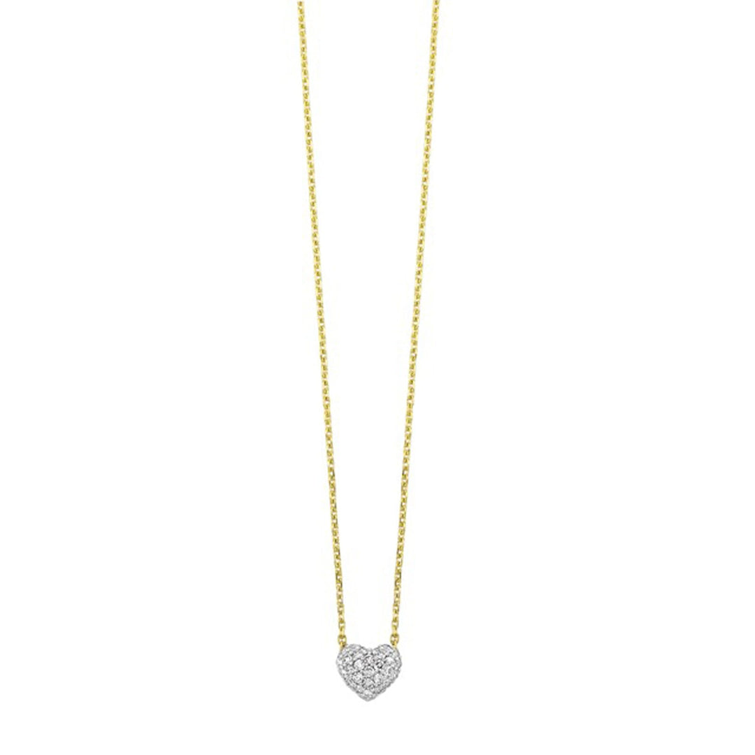 14Kt Yellow Gold Diamond 1/7Ctw Necklace