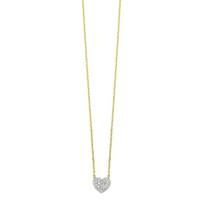 14Kt Yellow Gold Diamond 1/7Ctw Necklace