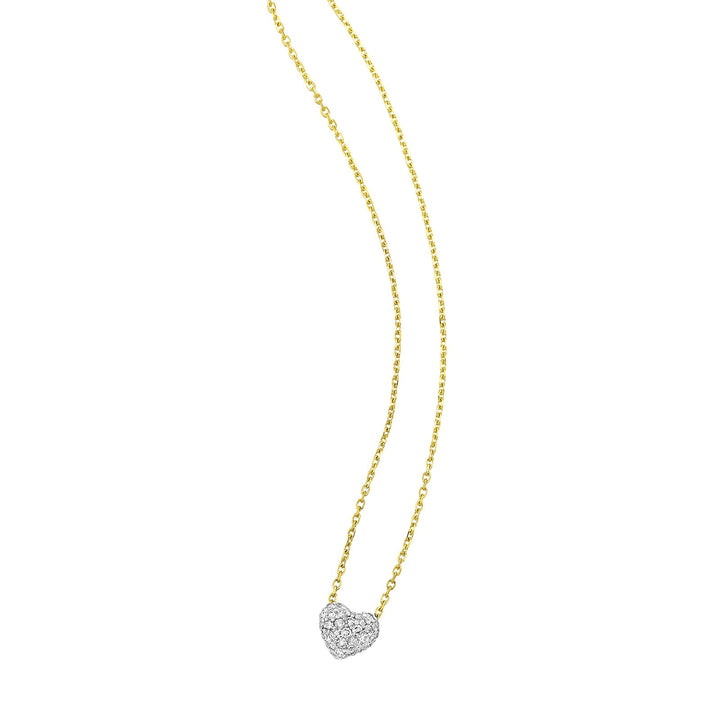 14Kt Yellow Gold Diamond 1/7Ctw Necklace