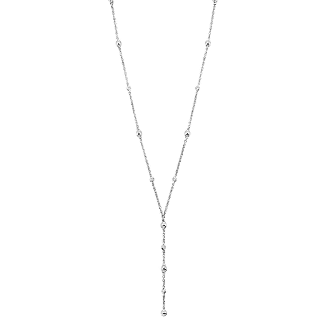 Silver Diamond 1/10Ctw Necklace