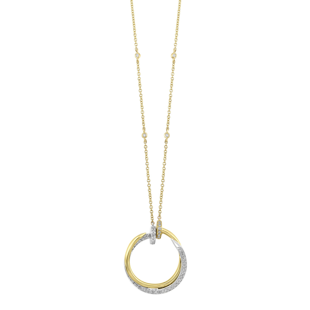 14Kt White Yellow Gold Diamond 1/3Ctw Necklace