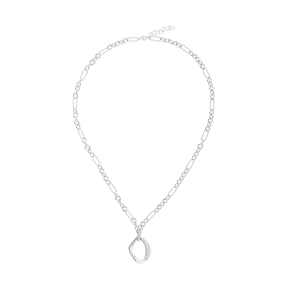 Silver Diamond 1/10Ctw Necklace