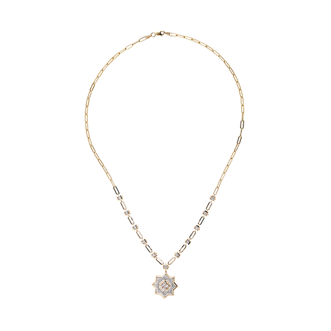 14Kt White Yellow Gold Diamond 1Ctw Necklace