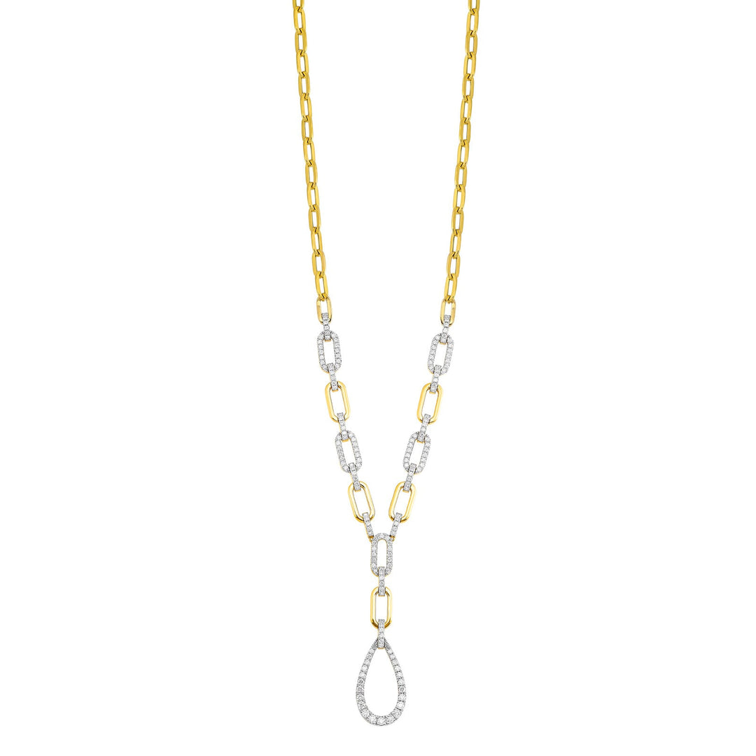 14Kt Yellow Gold Diamond 1Ctw Necklace