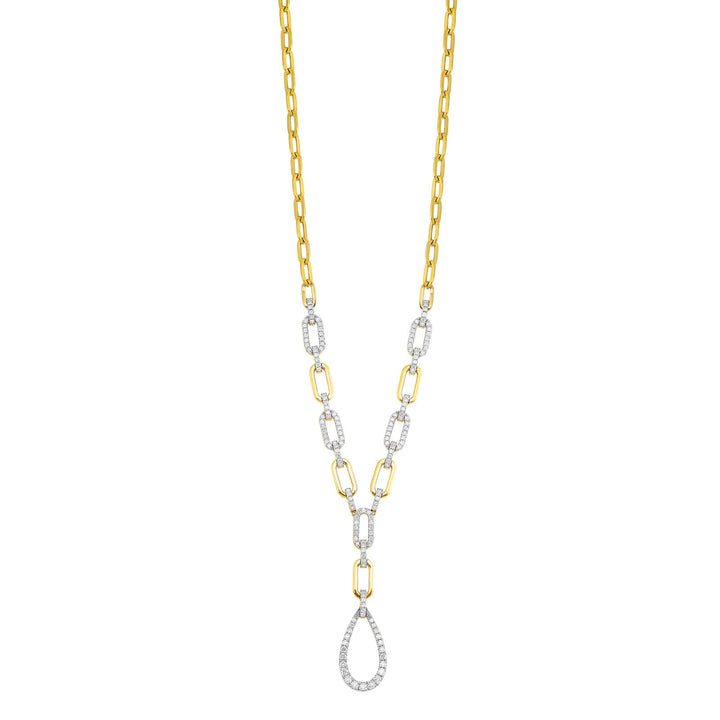 14Kt Yellow Gold Diamond 1Ctw Necklace