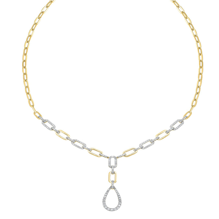 14Kt Yellow Gold Diamond 1Ctw Necklace