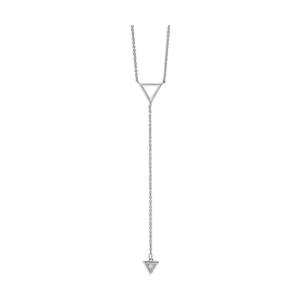 14Kt White Gold Diamond 1/50Ctw Necklace