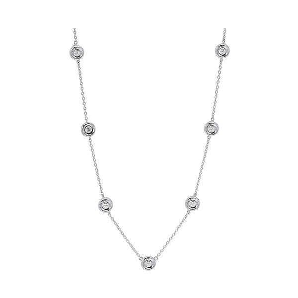 Silver Diamond 1/50Ctw Necklace