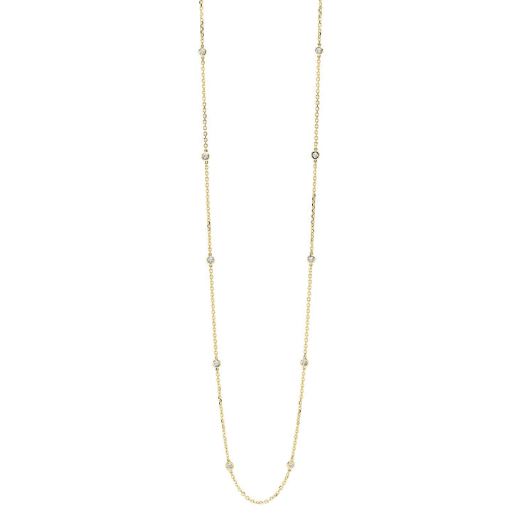 14Kt Yellow Gold Diamond 1/4Ctw Necklace