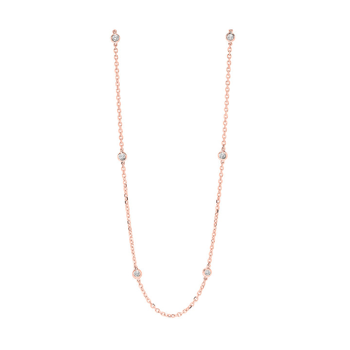 14Kt Rose Gold Diamond 1/4Ctw Necklace