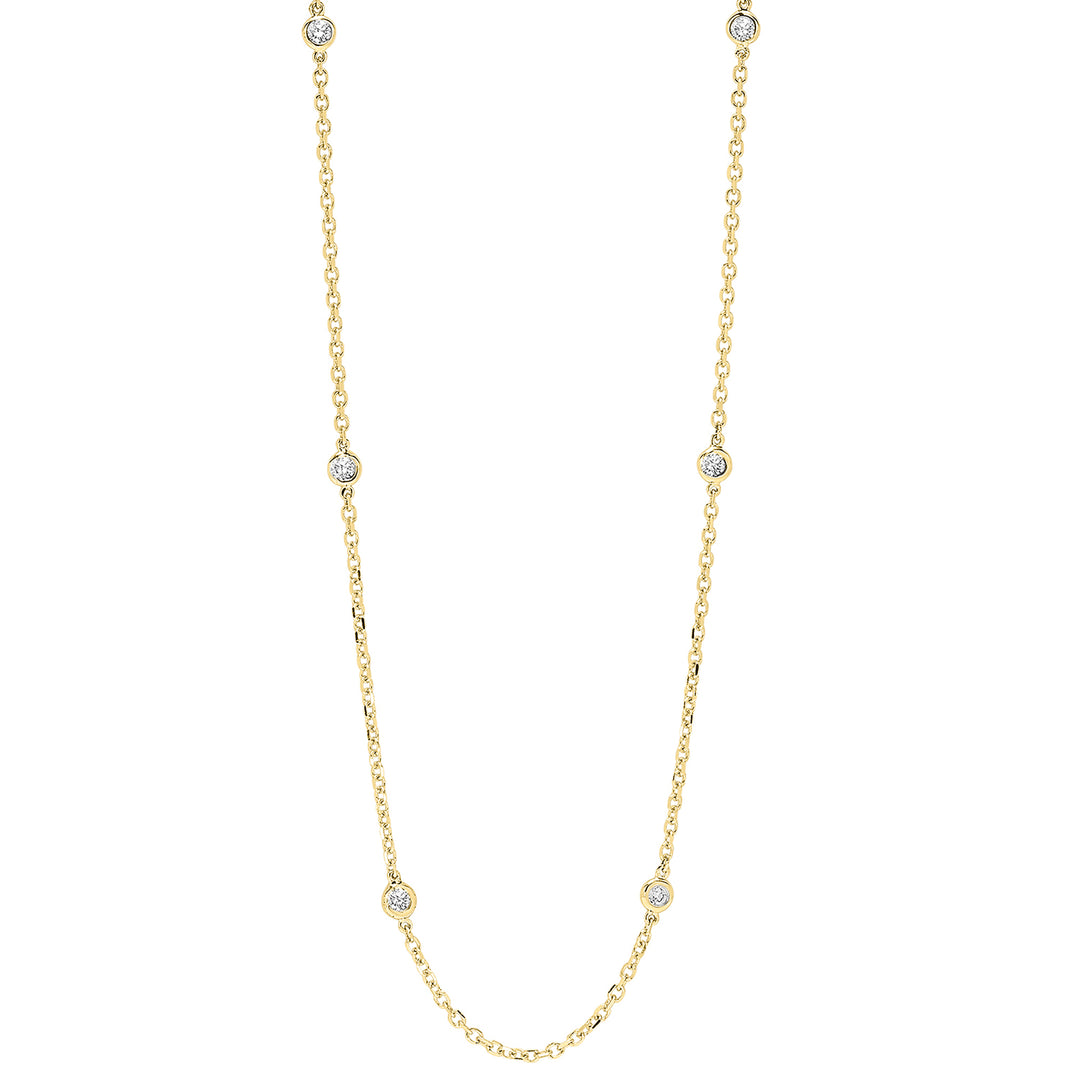 14Kt Yellow Gold Diamond 1/2Ctw Necklace