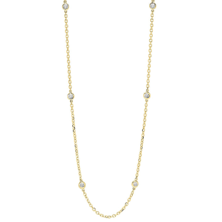 14Kt Yellow Gold Diamond 1/2Ctw Necklace