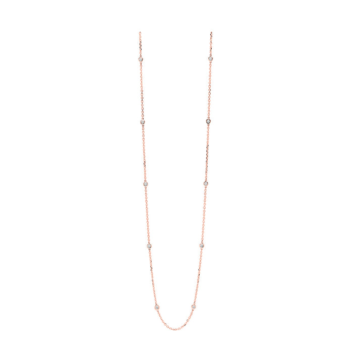 14Kt Rose Gold Diamond 1/2Ctw Necklace