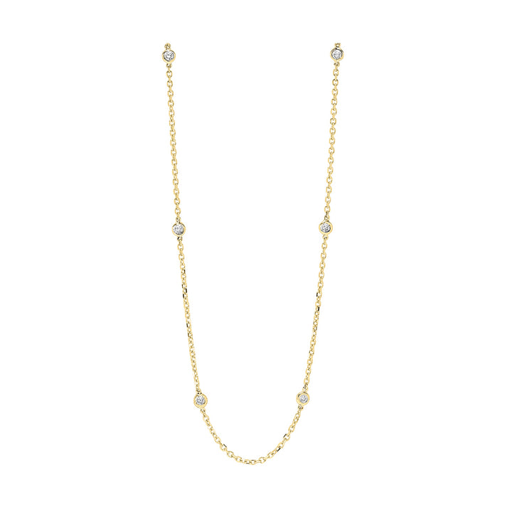 14Kt Yellow Gold Diamond 1/2Ctw Necklace