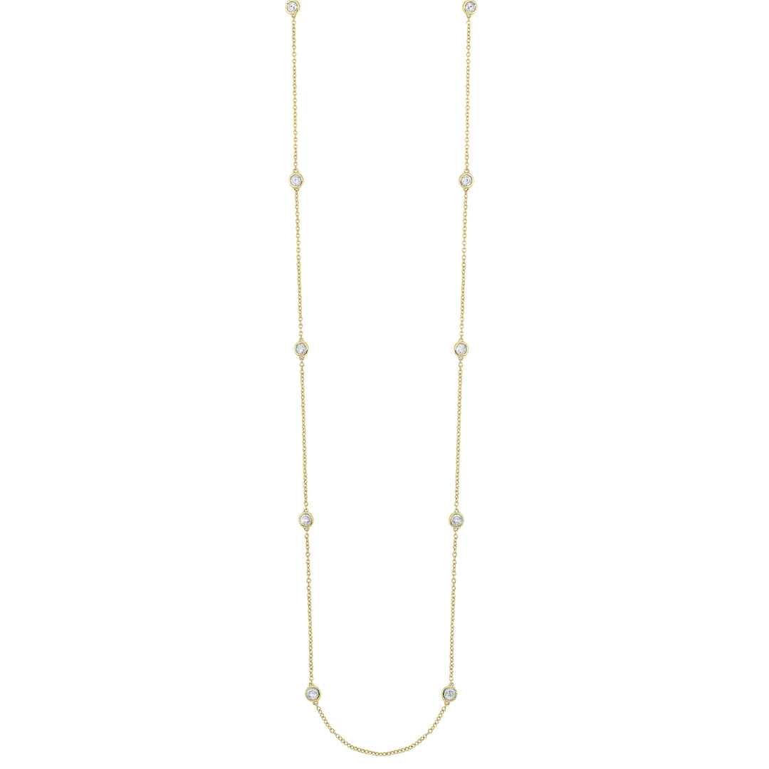 14Kt Yellow Gold Diamond 3/4Ctw Necklace
