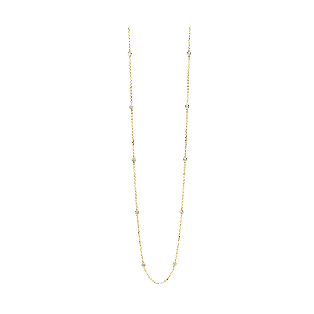 14Kt Yellow Gold Diamond 3/4Ctw Necklace