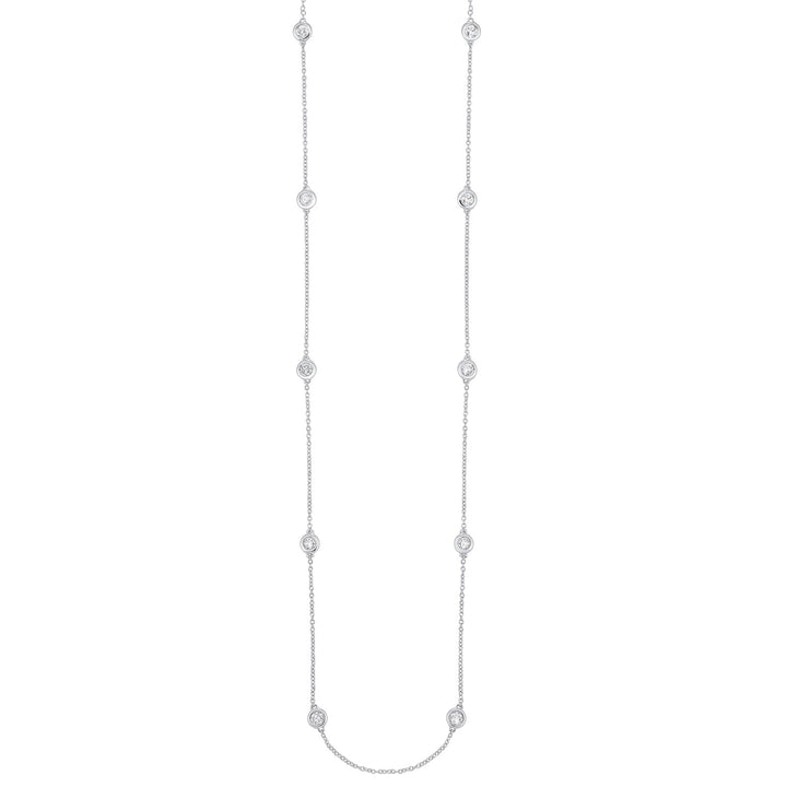 14Kt White Gold Diamond 1Ctw Necklace
