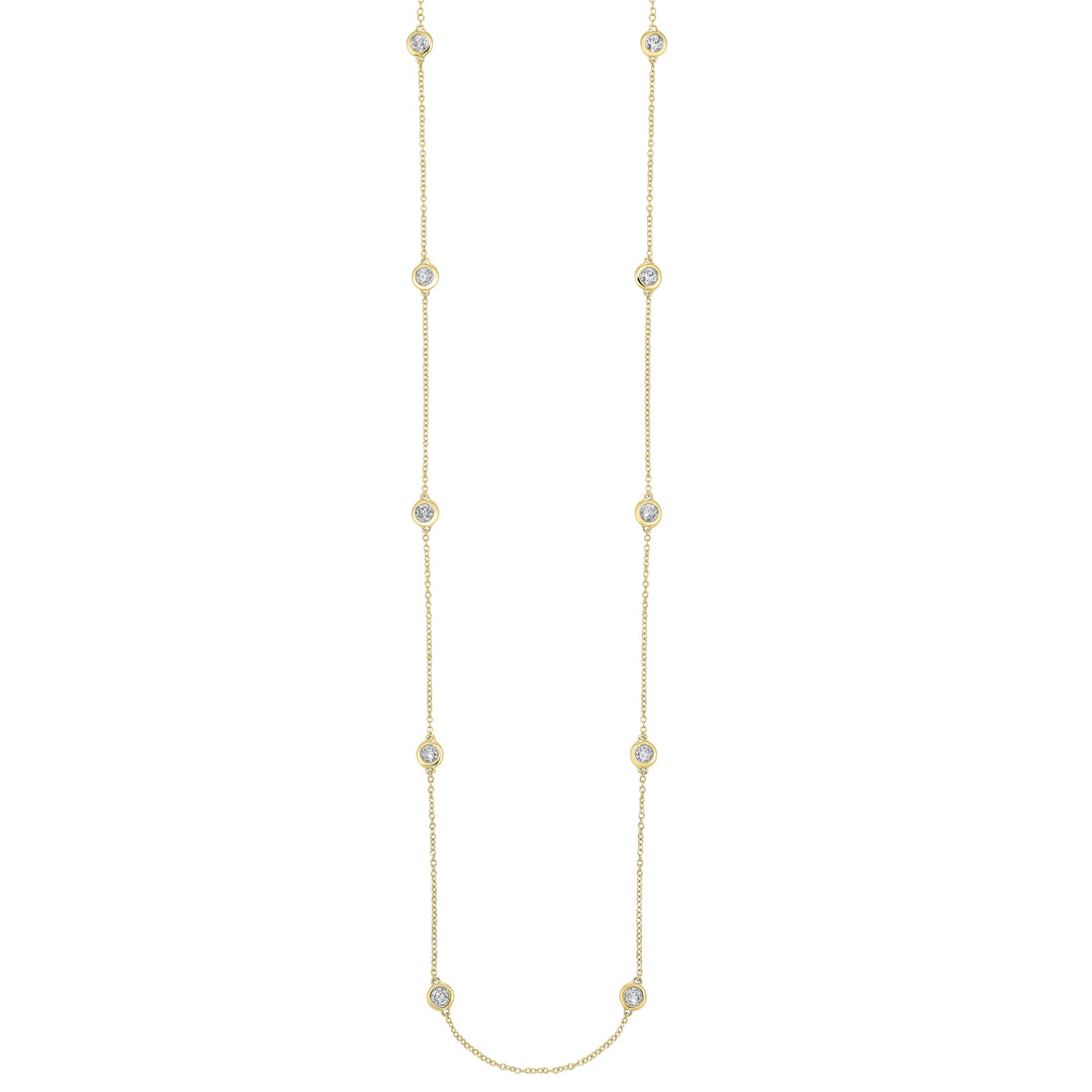 14Kt Yellow Gold Diamond 1Ctw Necklace