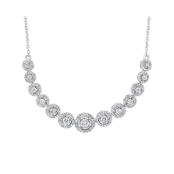 14Kt White Gold Diamond 2Ctw Necklace