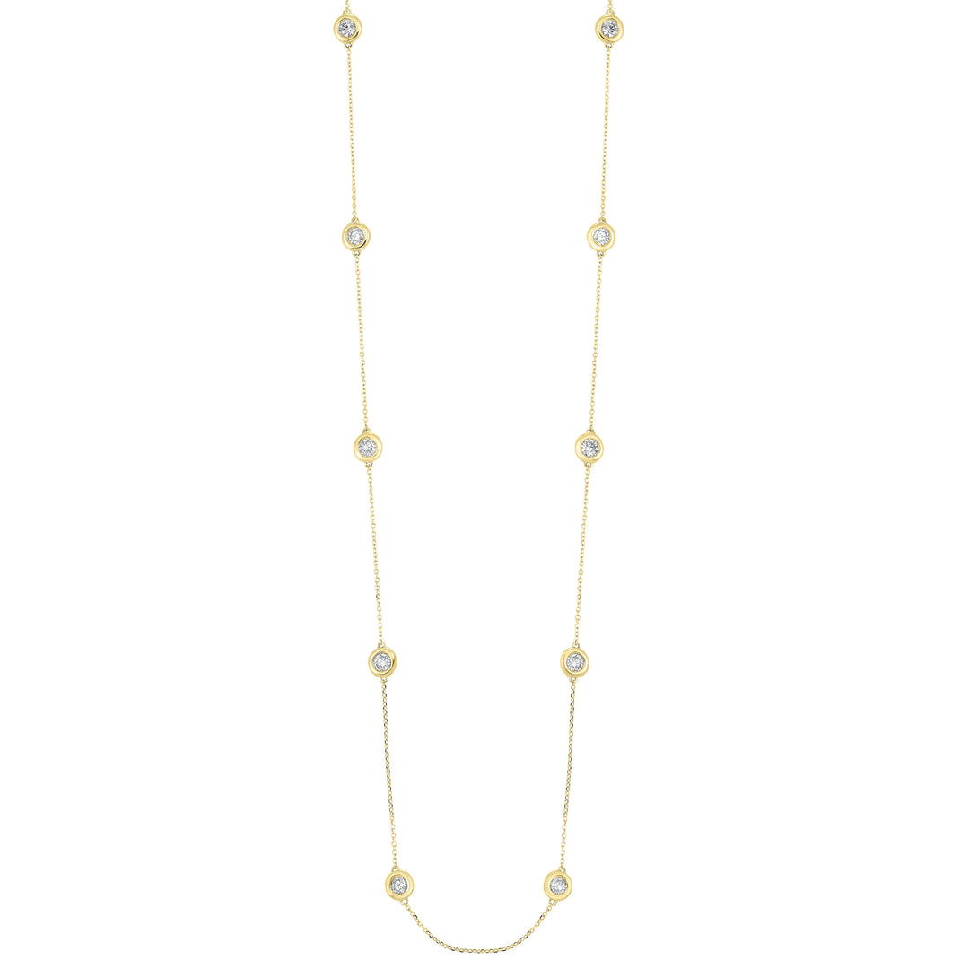 14Kt Yellow Gold Diamond 1 1/2Ctw Necklace