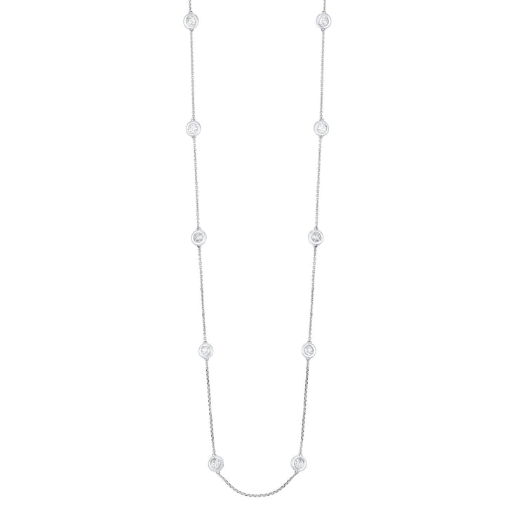 14Kt White Gold Diamond 2Ctw Necklace