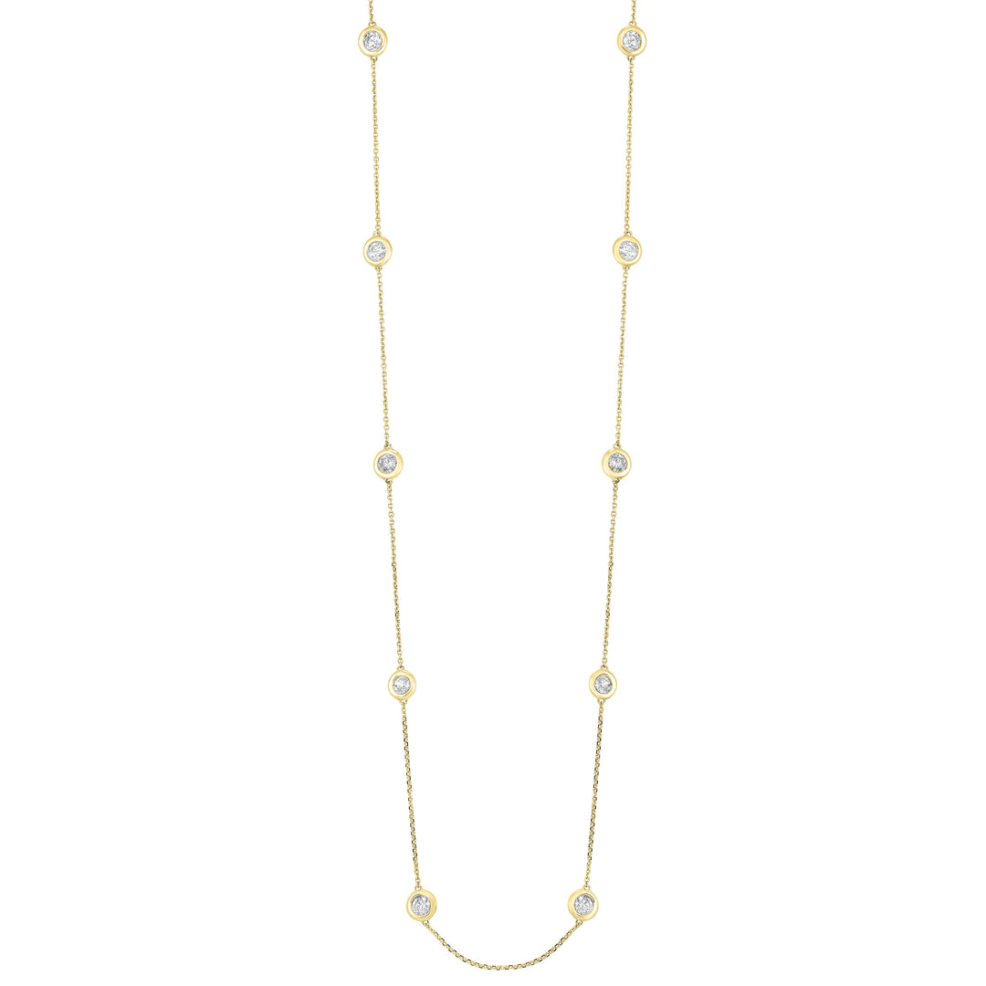 14Kt Yellow Gold Diamond 2Ctw Necklace