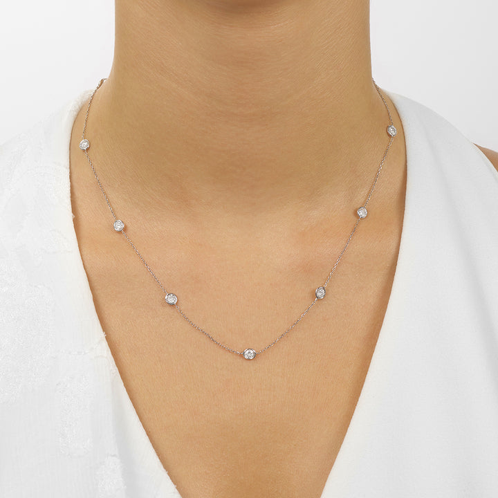 14Kt White Gold Diamond 2Ctw Necklace