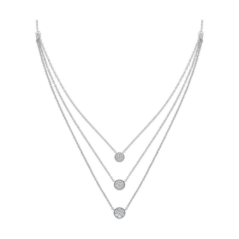 14Kt White Gold Diamond 1/3Ctw Necklace