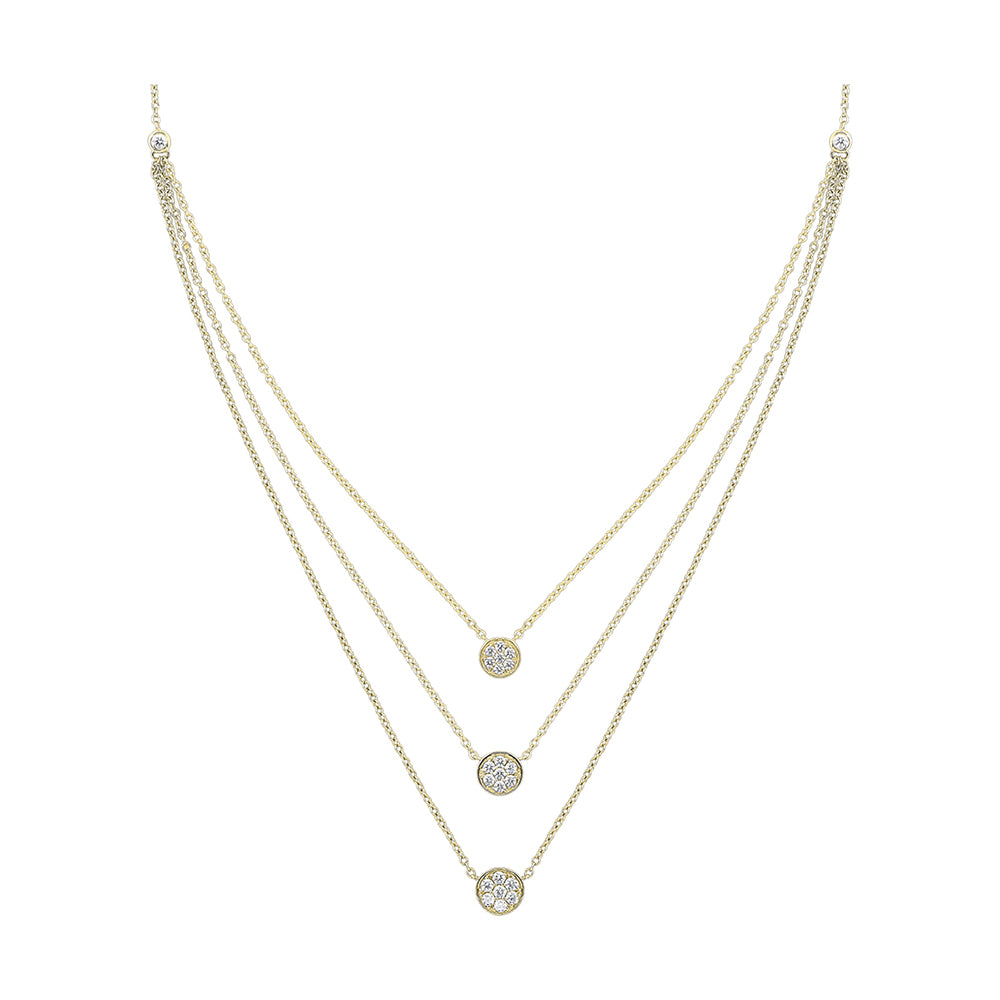 14Kt Yellow Gold Diamond 1/3Ctw Necklace