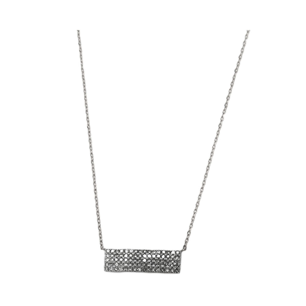 14Kt White Gold Diamond 1/5Ctw Necklace