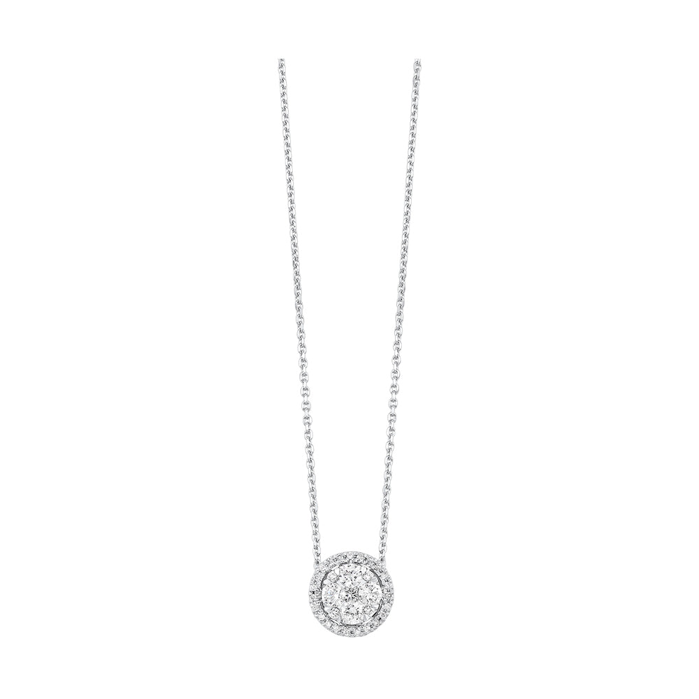 14Kt White Gold Diamond 1/3Ctw Necklace