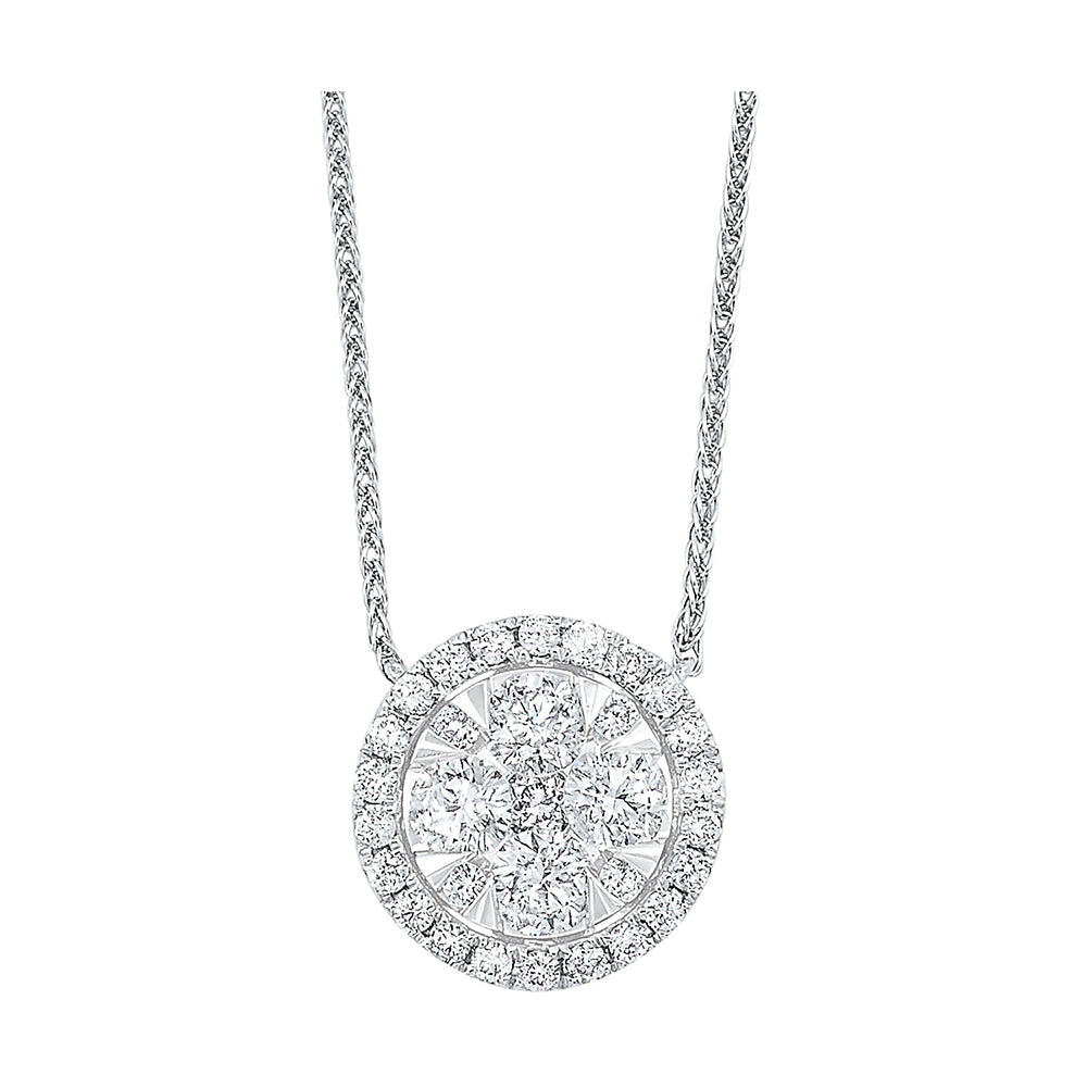 14Kt White Gold Diamond 1/2Ctw Necklace