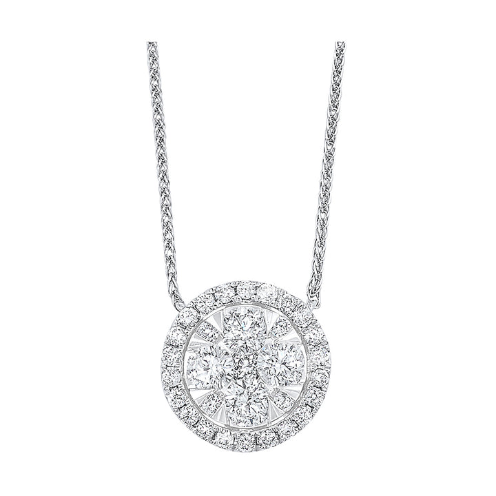 14Kt White Gold Diamond 1/2Ctw Necklace